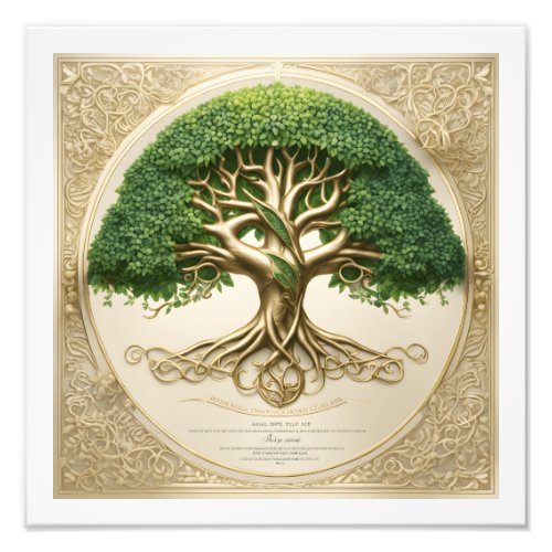 Leafy Tree of Life Naming Certificate print 