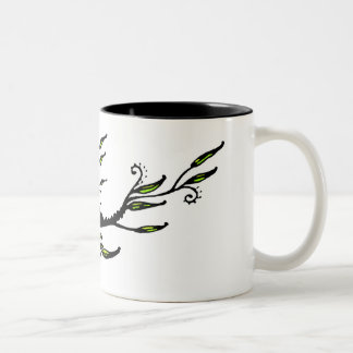 Leafy Two-Tone Coffee Mug