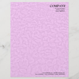 Leafy Undergrowth Texture - Pink Letterhead