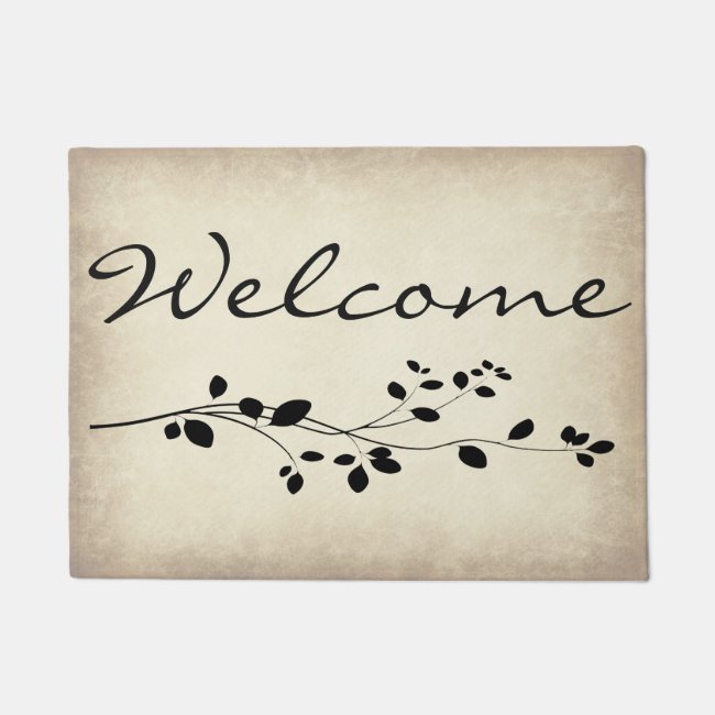 Leafy Vine Design Door Mat