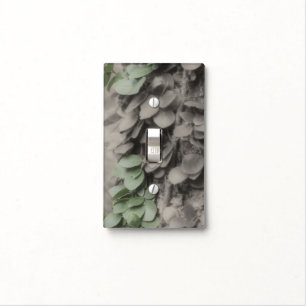 Leafy Vine On Tree In Black And White Light Switch Cover