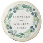 Leafy Watercolor Botanical Wreath Wedding Favor