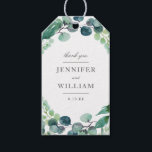 Leafy Watercolor Botanicals Border Wedding Gift Tags<br><div class="desc">This timeless and elegant wedding favor tag features a lovely border of watercolor botanicals, including eucalyptus leaves. The typography is classic and a great choice for many styles of events, from classic to rustic. These favor tags coordinate with other pieces in this collection. See below for more items in this...</div>