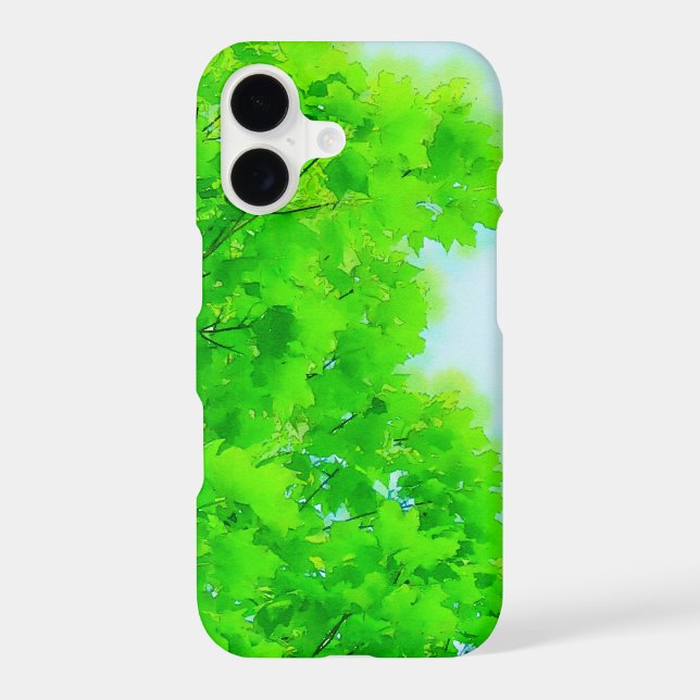  Leafy Watercolor Iphone Case (Back)