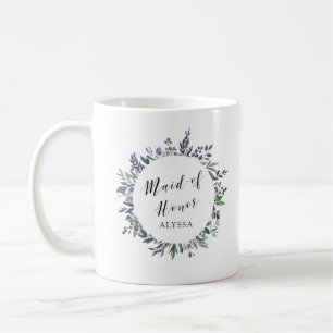 Leafy Watercolor   Maid of Honor Coffee Mug