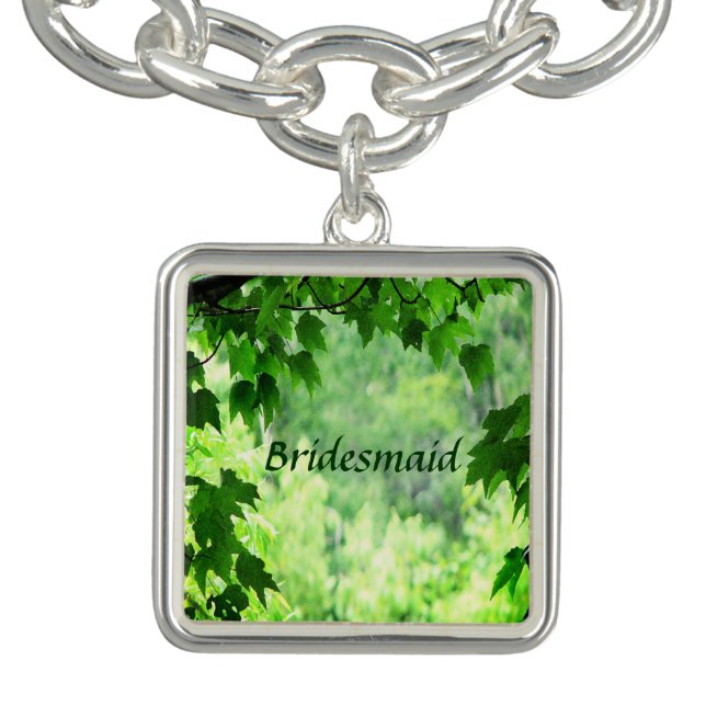Leafy Wedding Bridesmaid Bracelet (Design)