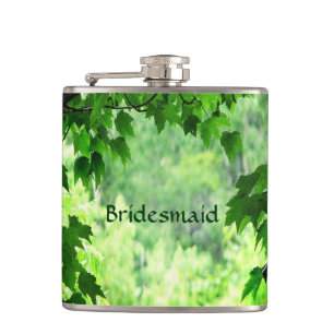Leafy Wedding Bridesmaid Flask