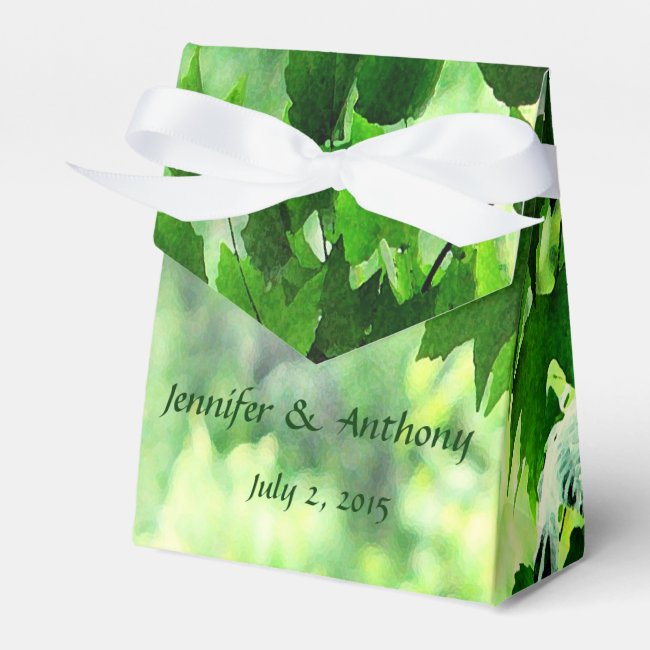 Leafy Wedding Favor Box