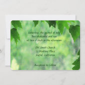 Leafy Wedding Invitation (Back)