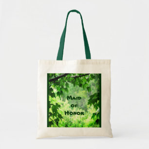Leafy Wedding Maid of Honor Tote Bag