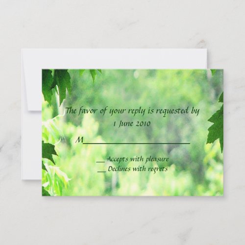 Leafy Wedding RSVP