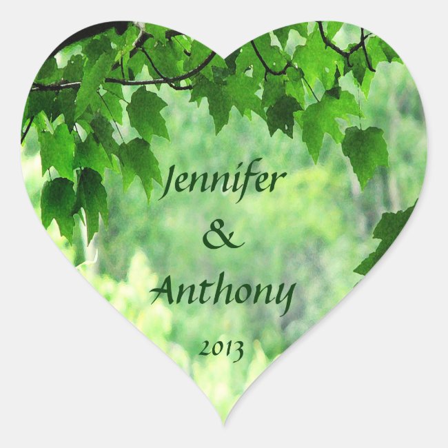 Leafy Wedding Stickers