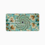 Leafy Whorls Fractal Label