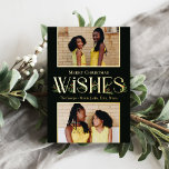 Leafy Wishes Foil Holiday Card Editable Color<br><div class="desc">Celebrate the graduate in your life in style! Designed by Berry Berry Sweet (www.berryberrysweet.com). Visit our website for modern and stylish invitations,  announcements,  and personalized gifts.</div>