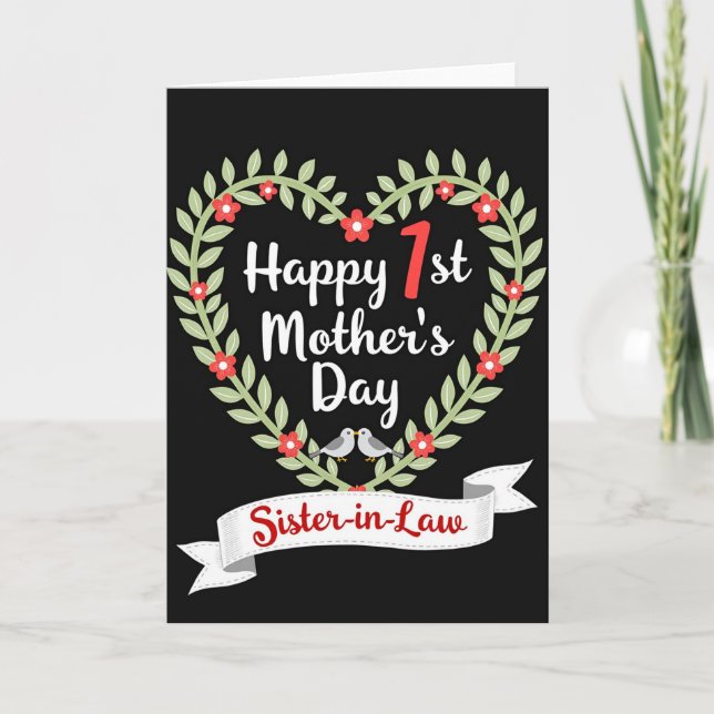 Leafy Wreath Sister In Law Card (Front)