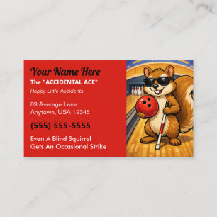 League Bowler “The Accidental Ace” Blind Squirrel Calling Card