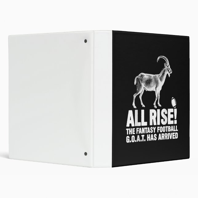 League Champion Fantasy Football Goat Gift 3 Ring Binder (Background)