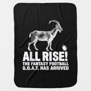 League Champion Fantasy Football Goat Gift Baby Blanket