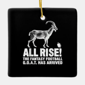 League Champion Fantasy Football Goat Gift Ceramic Ornament