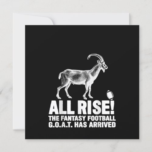 League Champion Fantasy Football Goat Gift Invitation