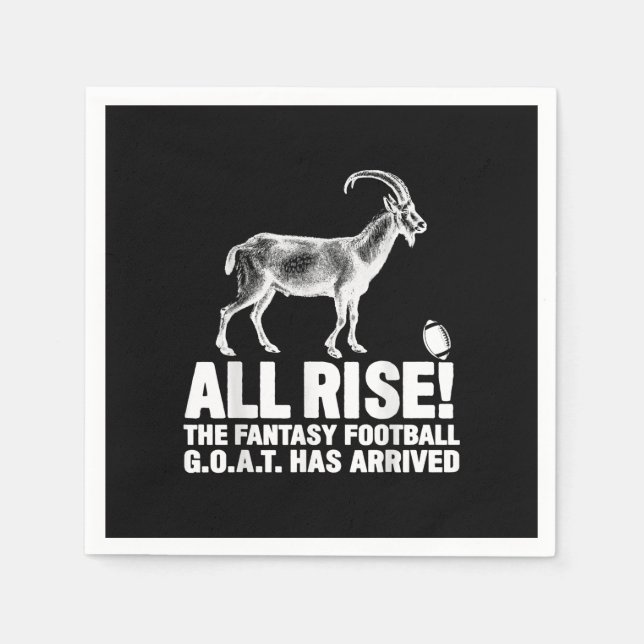League Champion Fantasy Football Goat Gift Napkins (Front)