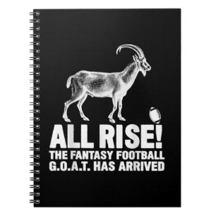 League Champion Fantasy Football Goat Gift Notebook
