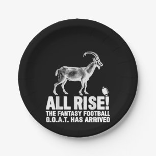 League Champion Fantasy Football Goat Gift Paper Plates