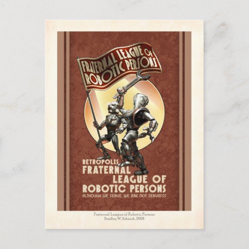 League of Robotic Persons Postcard