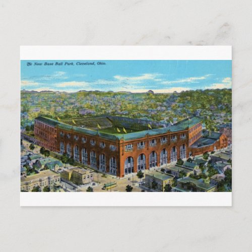 League Park Baseball Stadium Postcard