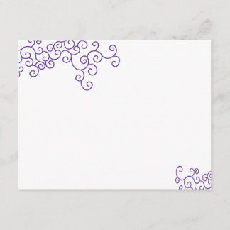 Leah Bat Mitzvah RSVP Purple Name Acrostic Card