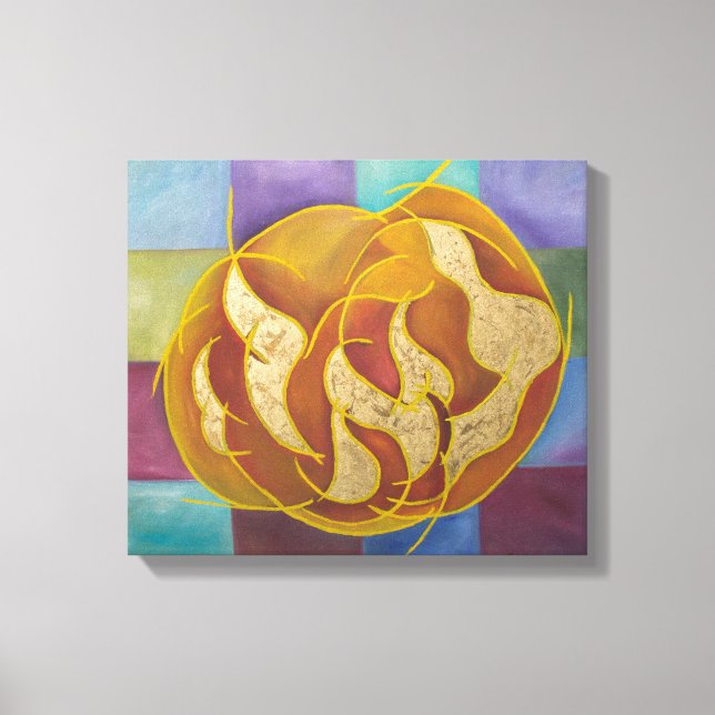 Leah - Hebrew Letters Kabbalah Canvas Print (Front)