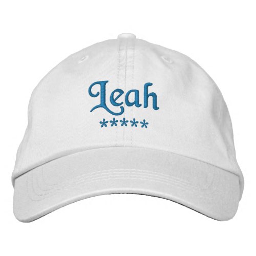 Leah Name Embroidered Baseball Cap