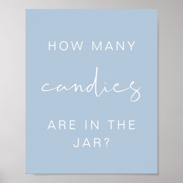LEAH Pastel How Many Candies Baby Shower Game Post Poster (Front)