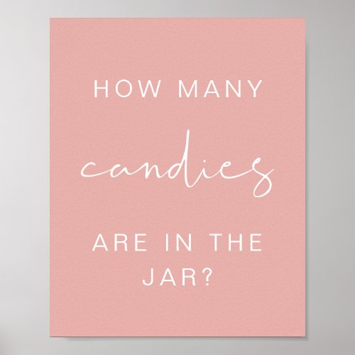 LEAH Pastel How Many Candies Baby Shower Game Poster