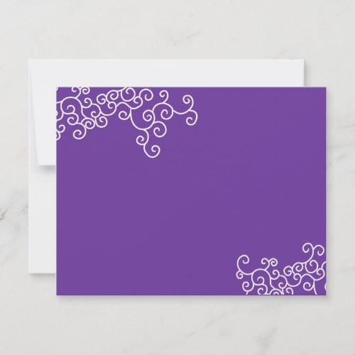 Leah Purple Bat Mitzvah Invitation Reception Card