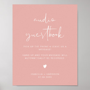 LEAH Vibrant Pastel Audio Guestbook Wedding Sign 