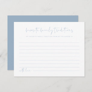 LEAH Vibrant Pastel Blue Family Traditions Enclosure Card