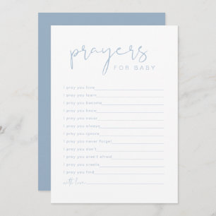 LEAH Vibrant Pastel Blue Prayers for Baby Card