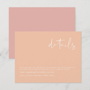 LEAH Vibrant Pastel Colored Wedding Details Card