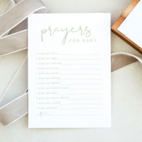 LEAH Vibrant Pastel Green Prayers for Baby Card