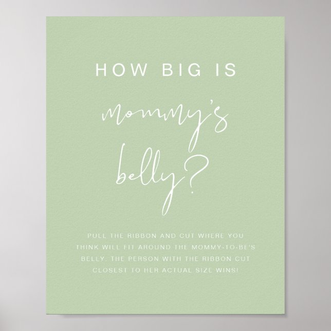 LEAH Vibrant Pastel How Big is Her Belly Game  Poster (Front)