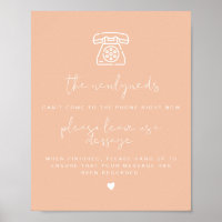 LEAH Vibrant Pastel Orange Telephone Guestbook