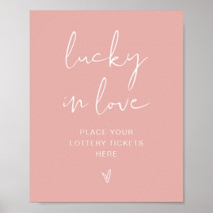 LEAH Vibrant Pastel Pink Bright Lucky in Love Sign