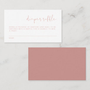 LEAH Vibrant Pastel Pink Diaper Raffle Card