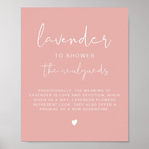 LEAH Vibrant Pastel Pink  Lavender Toss Wedding   Poster