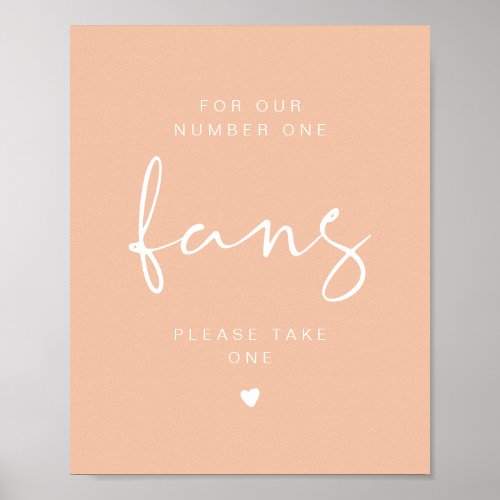 LEAH Vibrant Pastel Please Take a Fan Wedding Sign