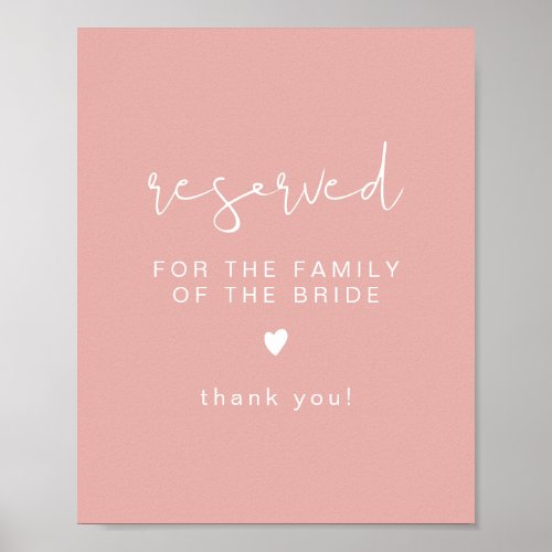 LEAH Vibrant Pastel Reserved for Family of Bride Poster