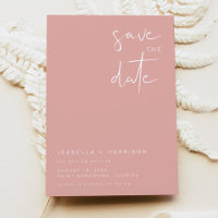 LEAH Vibrant Pastel Spring Simple Save the Date