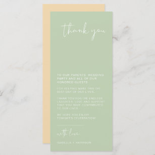 LEAH Vibrant Pastel Spring Table Thank You Card