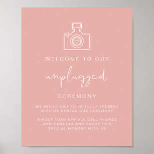 LEAH Vibrant Pastel Unplugged Ceremony Wedding  Poster